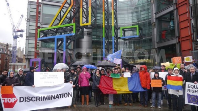 Protestul românilor la Londra