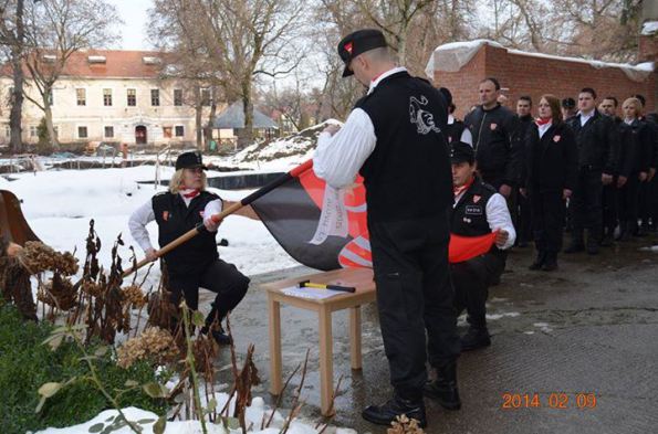 Botezul dat unui nou membru al Gărzii Maghiare