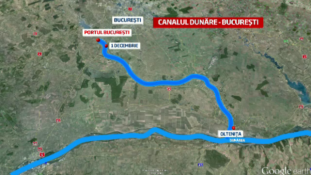 Traseul canalului, sursa: stirileprotv.ro