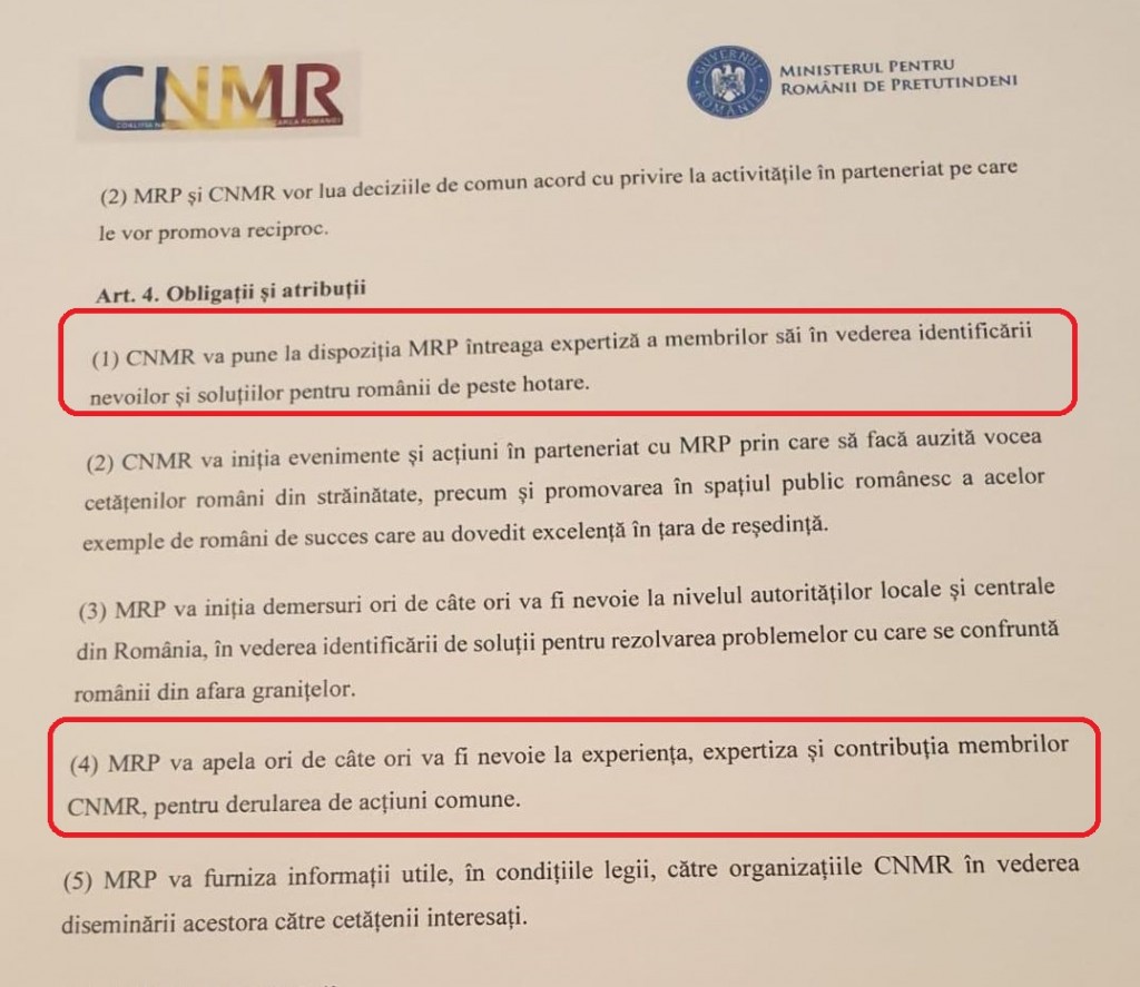 CNMR pune la dispoziția Ministerului pentru Românii de Pretutindeni întreaga sa expertiză