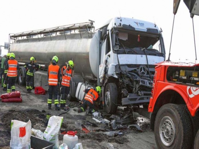 accident pe autostradă în Austria