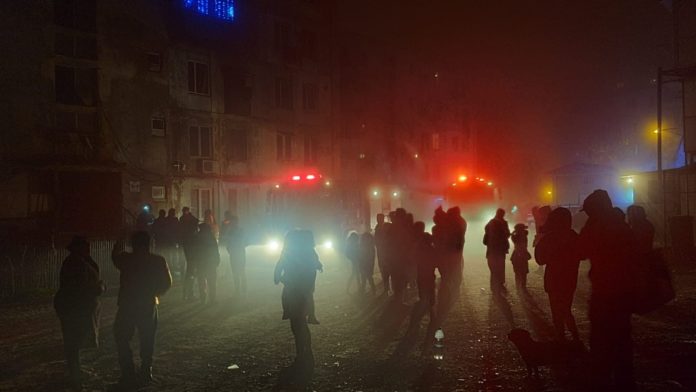 Bloc evacuat Galați, sursa: ISU